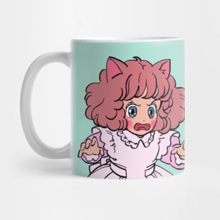 I draw pink pastel angery chibi neko / the star of cottonland Mug